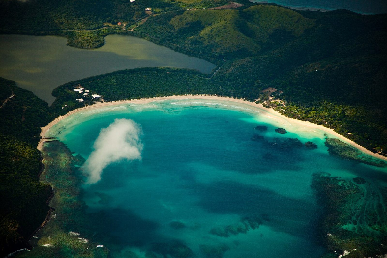 Flamenco Beach, Culebra, from the air